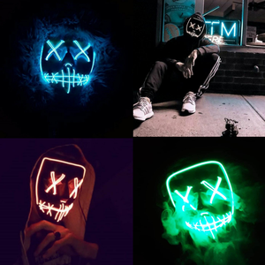 Halloween Mask LED Light Up Party Masks The Purge Election Year Great Funny Masks Festival Cosplay Costume Supplies Glow In Dark