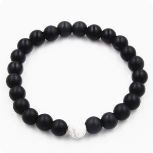 2 Pcs/Set Black White Couple Distance Bracelet Charms Yoga Meditation Braclet For Men Women Lovers Best Friend Jewelry Gift