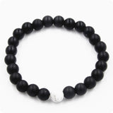 2 Pcs/Set Black White Couple Distance Bracelet Charms Yoga Meditation Braclet For Men Women Lovers Best Friend Jewelry Gift