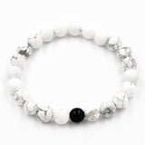2 Pcs/Set Black White Couple Distance Bracelet Charms Yoga Meditation Braclet For Men Women Lovers Best Friend Jewelry Gift