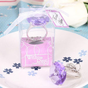 1Pc Diamond Crystal Keychain Wedding Favors And Gifts for Wedding Engagement Crystal Key Ring Christmas Party Gifts