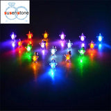SUSENSTONE Earrings LED 1 Pair Of Personalized Fashion Dance Party Lights Flashing LED Ear Earring Bright Stud Earrings
