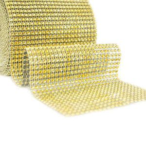 1 yard/90cm Bling Diamond mesh Wrap ribbon silver Rhinestone Mesh Roll Tape Tulle Crystal Ribbon cake wedding decoration