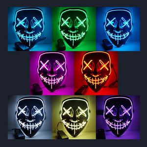 Halloween Mask LED Light Up Party Masks The Purge Election Year Great Funny Masks Festival Cosplay Costume Supplies Glow In Dark