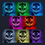 Halloween Mask LED Light Up Party Masks The Purge Election Year Great Funny Masks Festival Cosplay Costume Supplies Glow In Dark