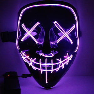Halloween Mask LED Light Up Party Masks The Purge Election Year Great Funny Masks Festival Cosplay Costume Supplies Glow In Dark