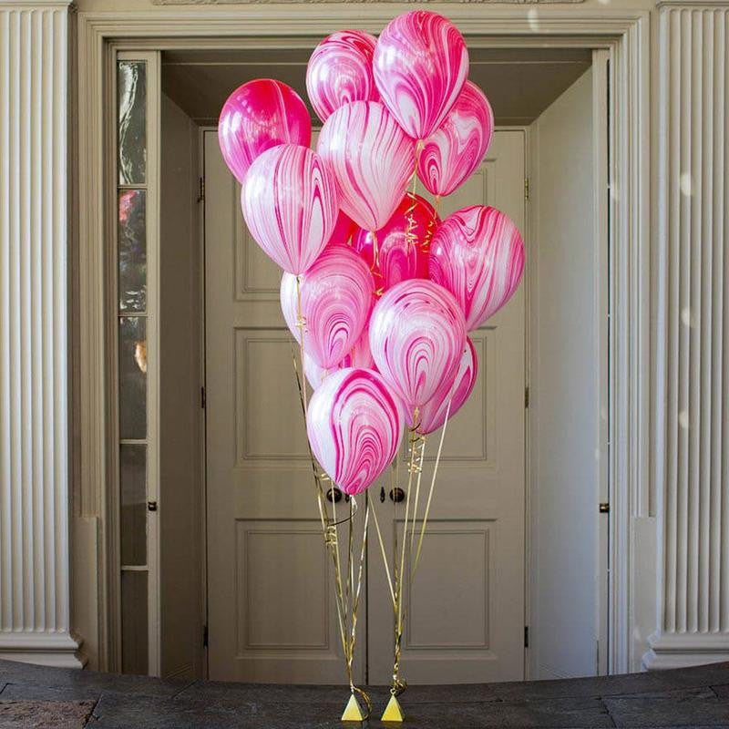10pc/lot Marble Agate Latex 12Inch Balloon Marblezided Party Balloon Birthday Party Decor Latex Balloons for Baby Shower Kids Party