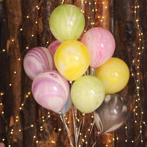 10pc/lot Marble Agate Latex 12Inch Balloon Marblezided Party Balloon Birthday Party Decor Latex Balloons for Baby Shower Kids Party