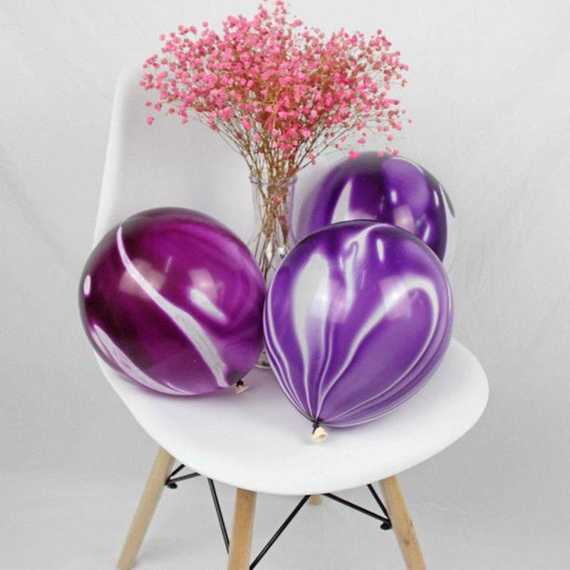 10pc/lot Marble Agate Latex 12Inch Balloon Marblezided Party Balloon Birthday Party Decor Latex Balloons for Baby Shower Kids Party