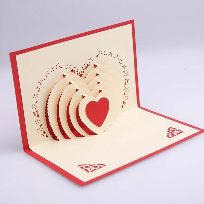 3D Greeting Card Greeting Valentines Marriage Anniversary